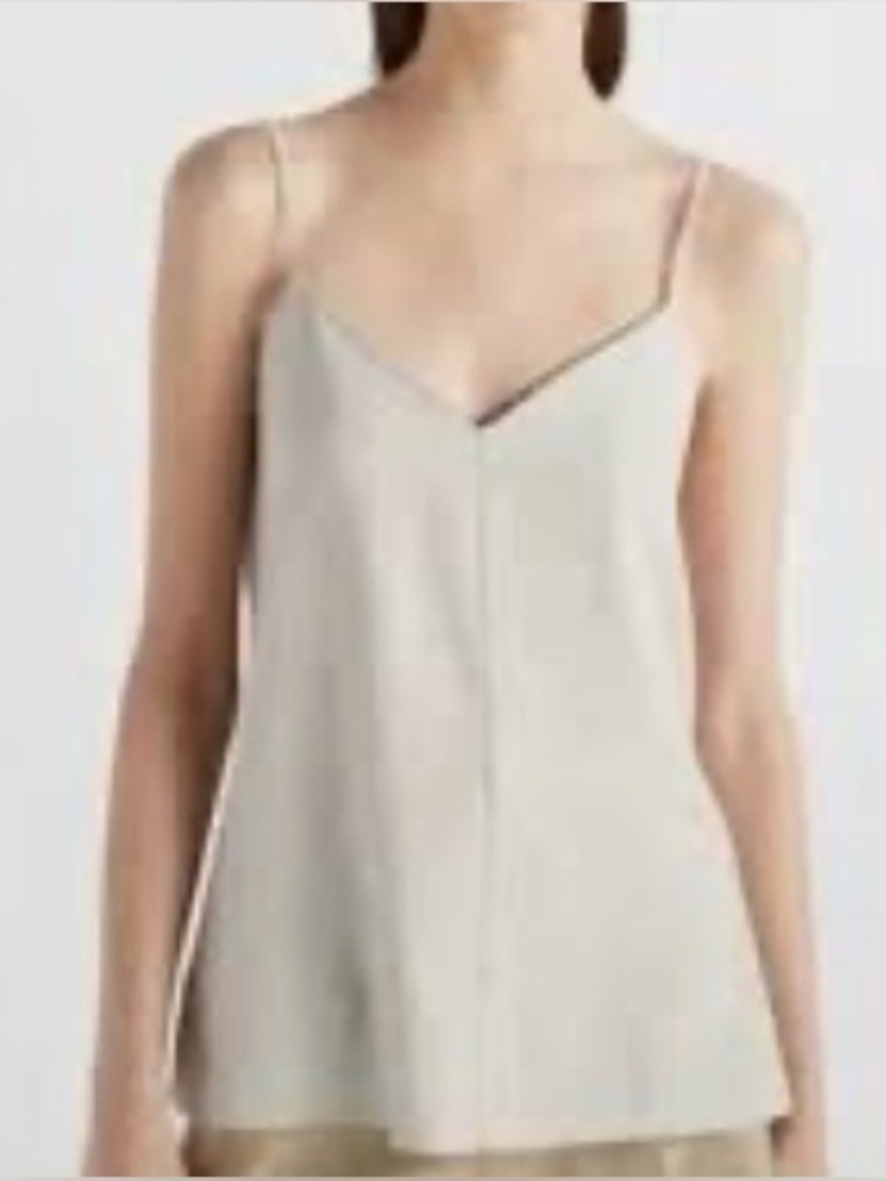 Club Monaco Linen Blend Top Size Large Tan Sleeveless